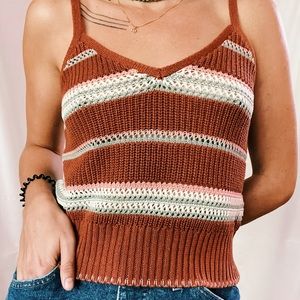 FALL PINSTRIPE CROCHET TOP 🧶☕️